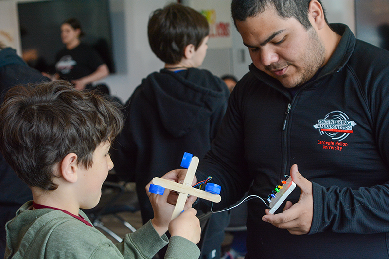 K-12 students learn about engineering from CMU students and faculty
