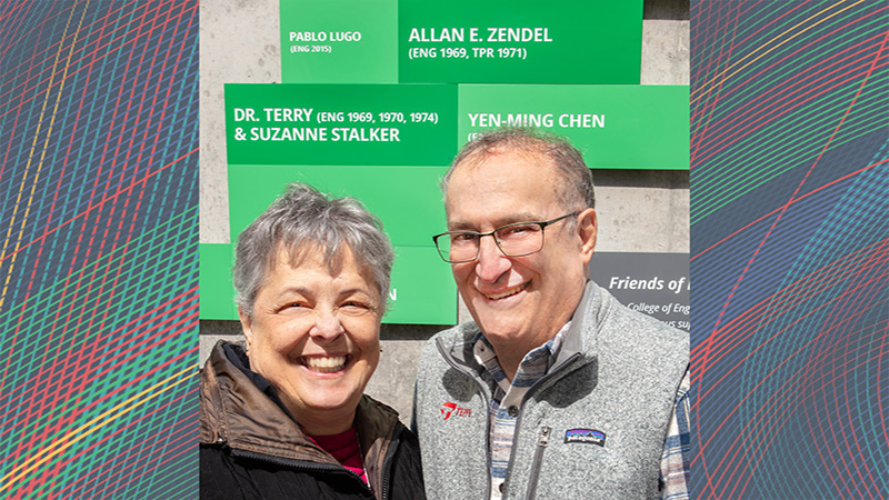 A wife and her husband in front of the FOEB