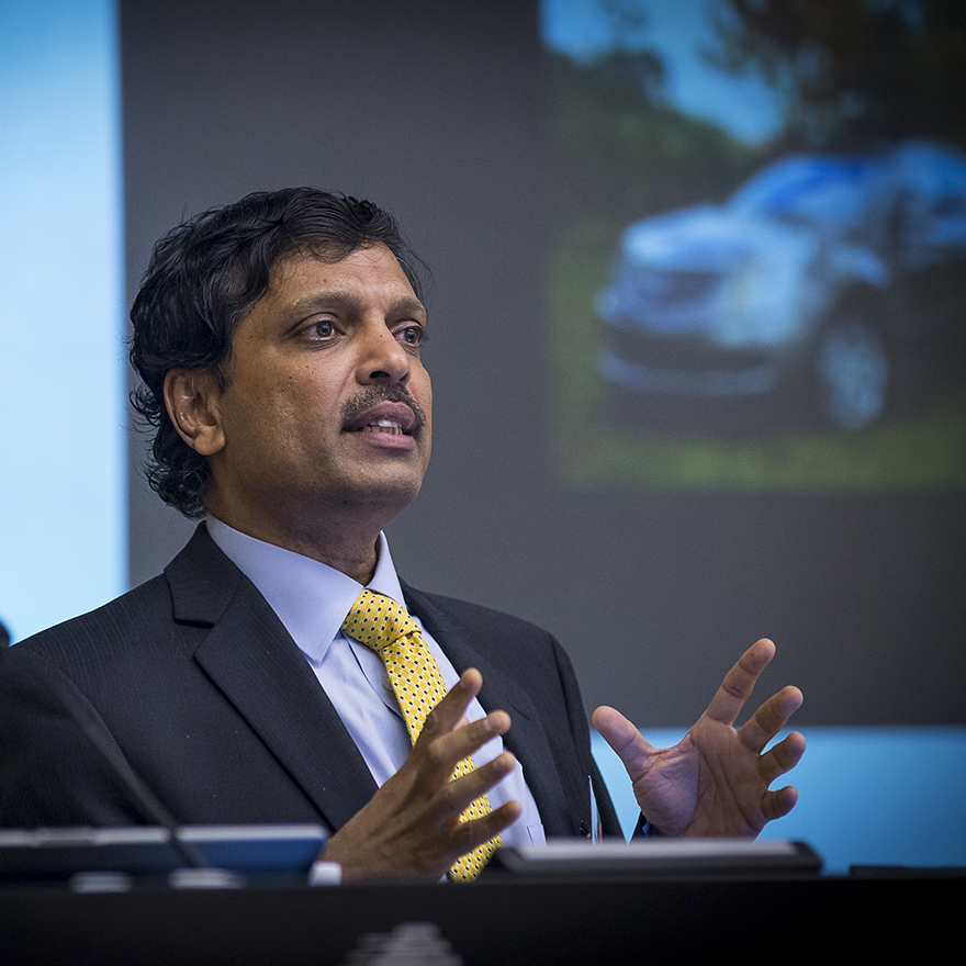 Professor Raj Rajkumar of the Electrical and Computer Engineering Department