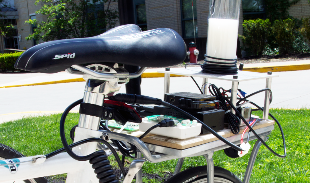 Bicycle with experimental sensors