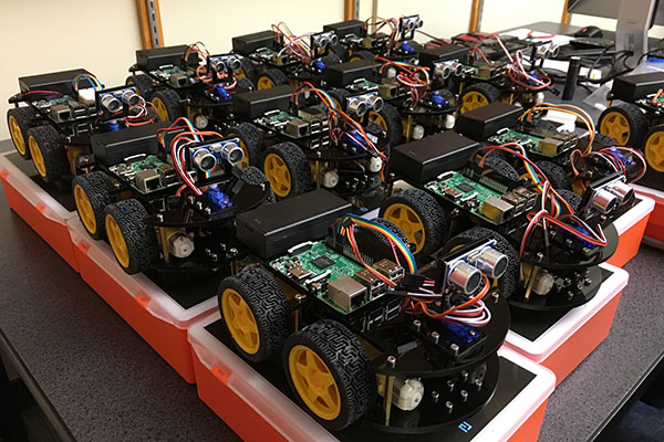 Group of small robotic cars
