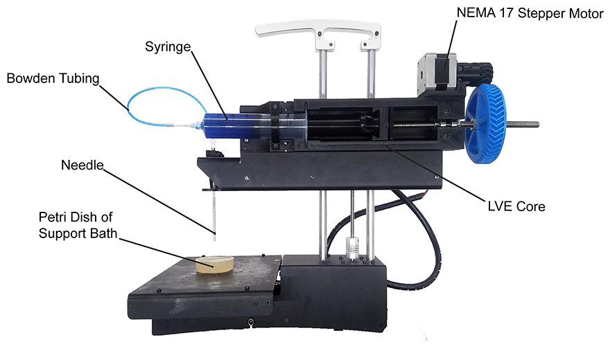 Diagram of modified 3-D printer