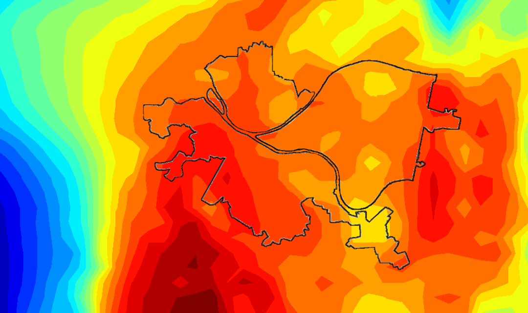 Heat map of Pittsburgh