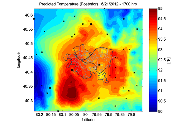 Temperature prediction map