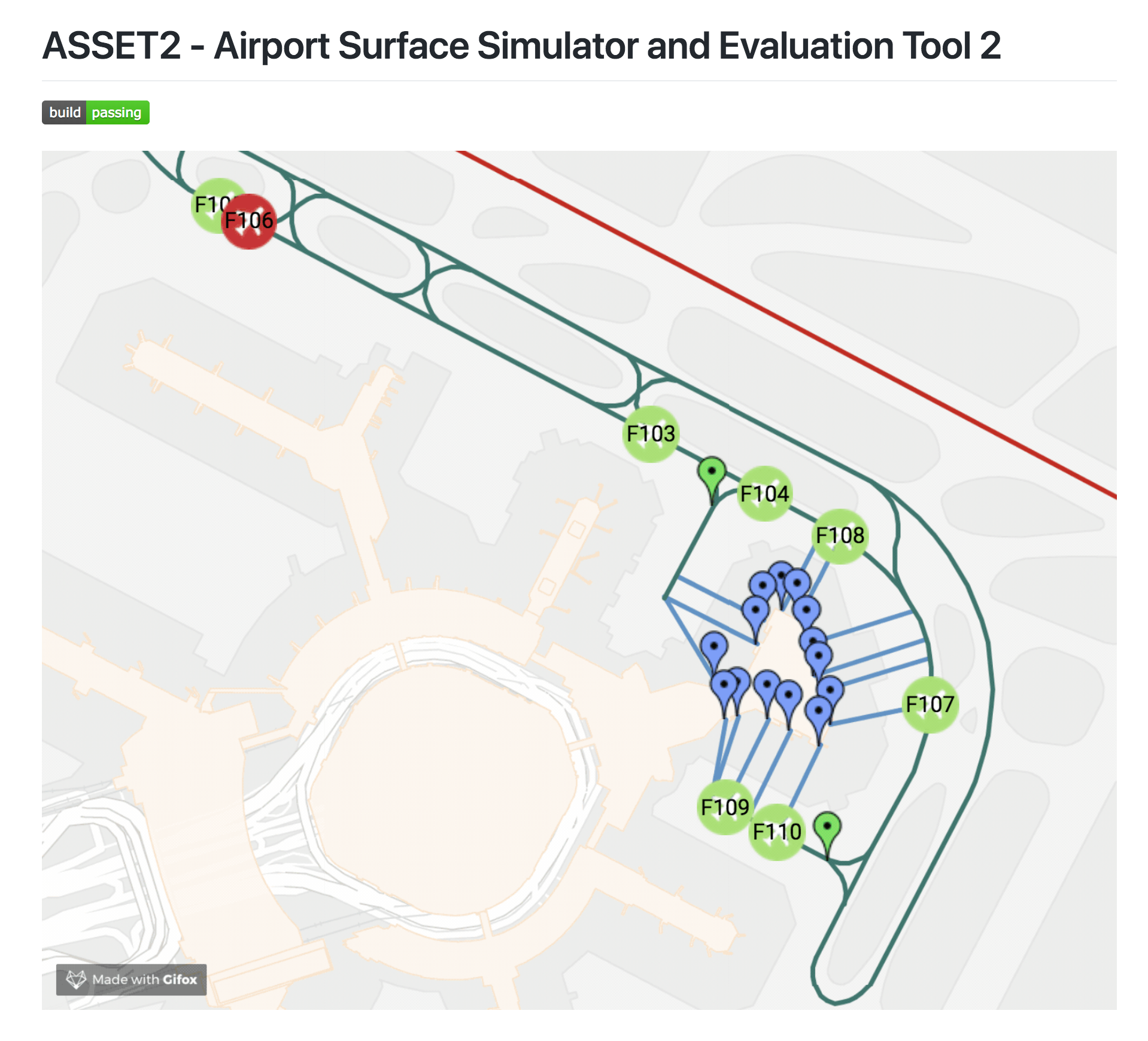 Visualization of the simulation tool