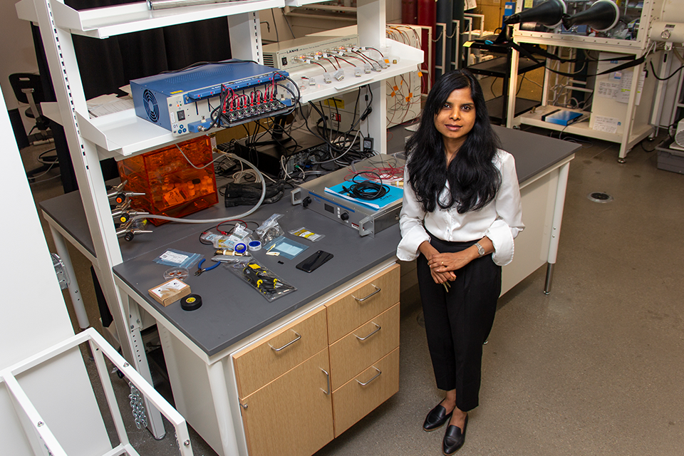 Jayan in her lab