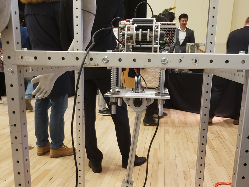 MechE master’s students created a device that can be adjusted to mirror a client’s height and width so researchers can collect better calculations about how hip trajectory affects a client-patient’s gait to develop effective prostheses.