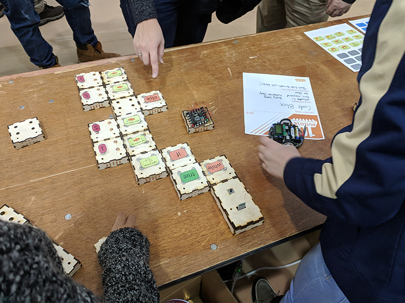 MechE and ECE juniors worked together to create Codeblox, a programmable robot that can teach coding techniques to anyone old enough to understand building blocks.