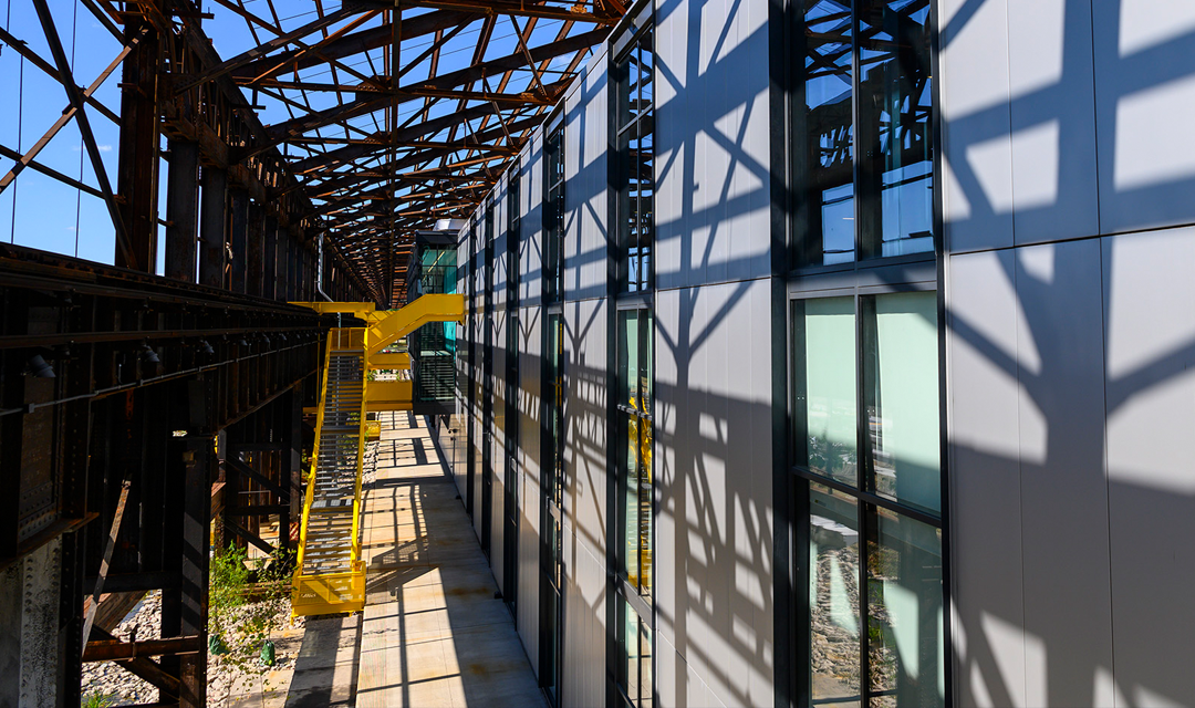 A view of the outside of Mill 19