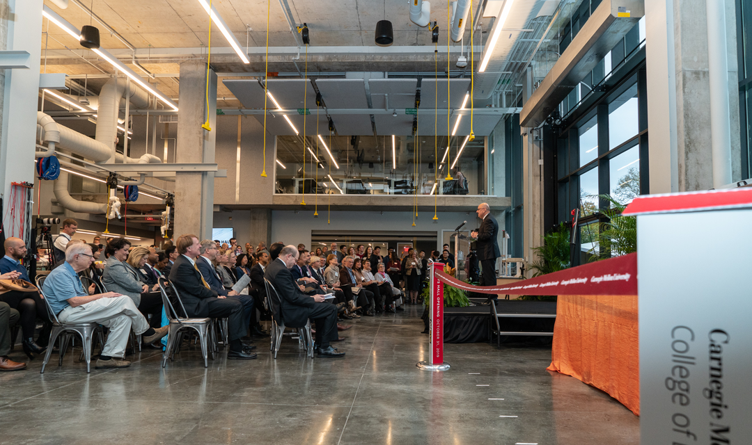 Full room at the ANSYS Hall opening ceremony