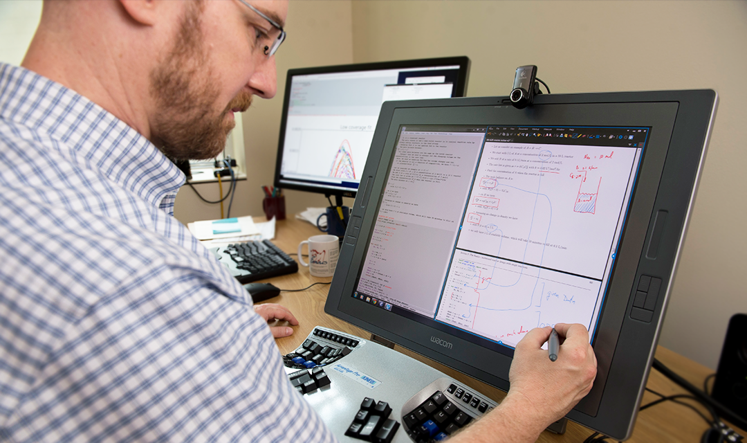 John Kitchin working on a tablet