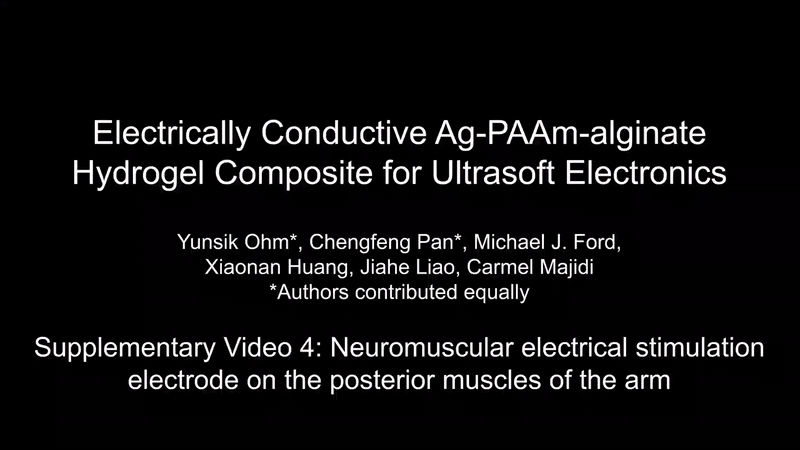 video of neuromuscular electrical stimulation electrode on arm