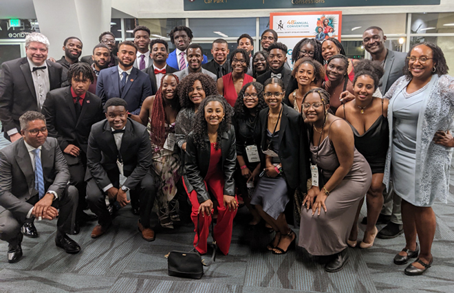 Photo of students at the NSBE convention