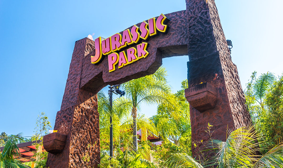 Picture of sign that says Jurassic Park