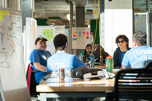 Students at a table