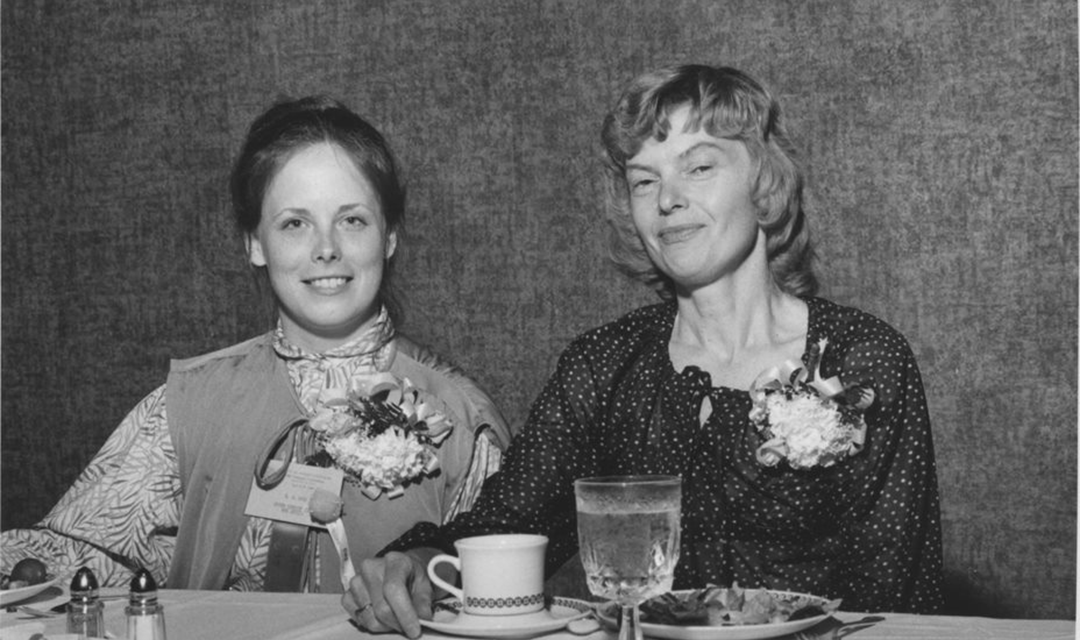 Barbara Buck and a fellow SWE member