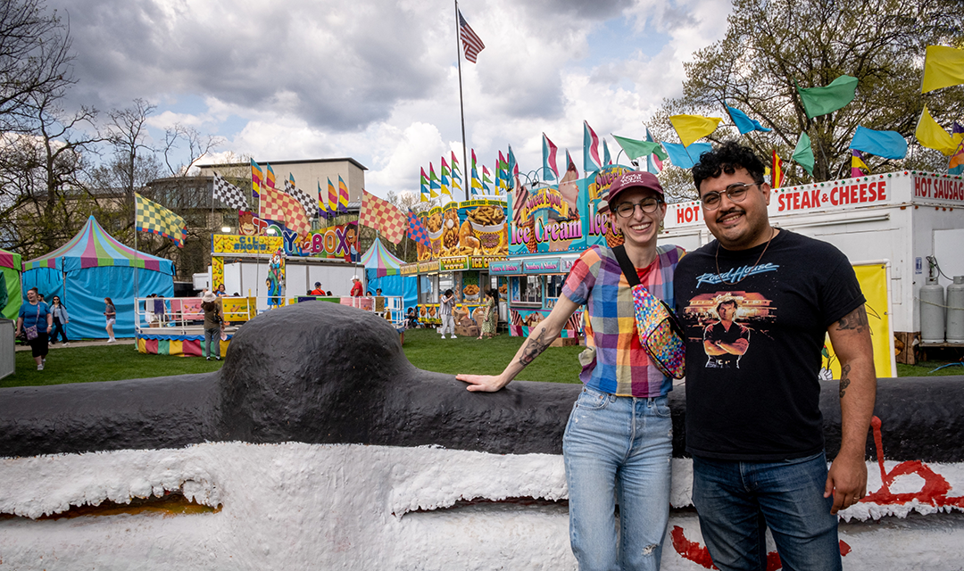 Two people at Carnegie Mellon Spring Carnival 2023