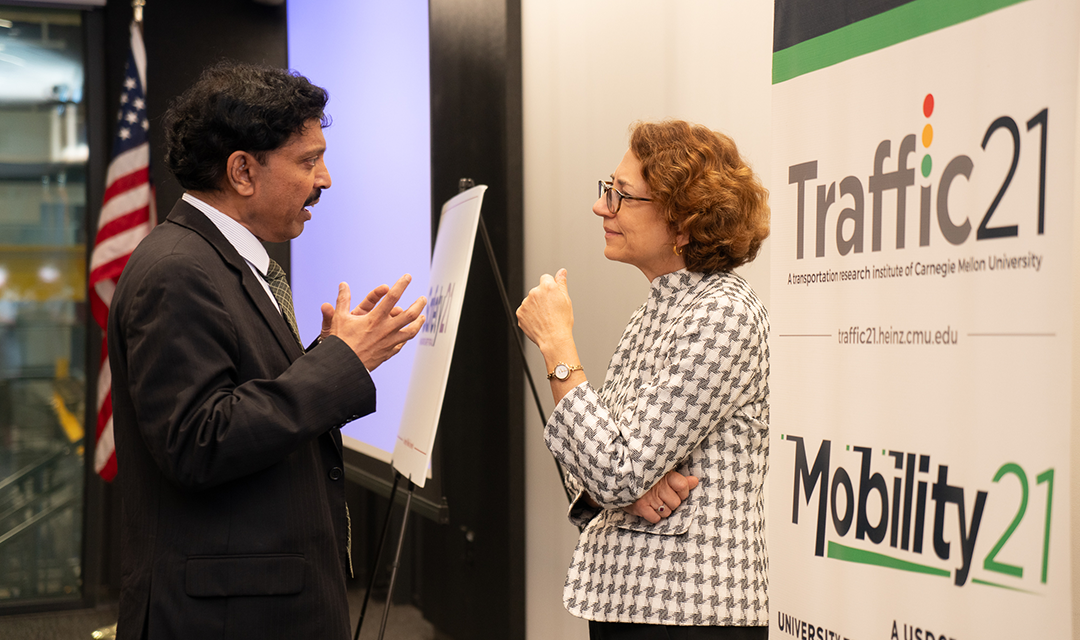 Polly Trottenberg talking with Raj Rajkimar