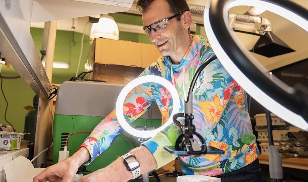 Albret Presto at a well-lit lab table