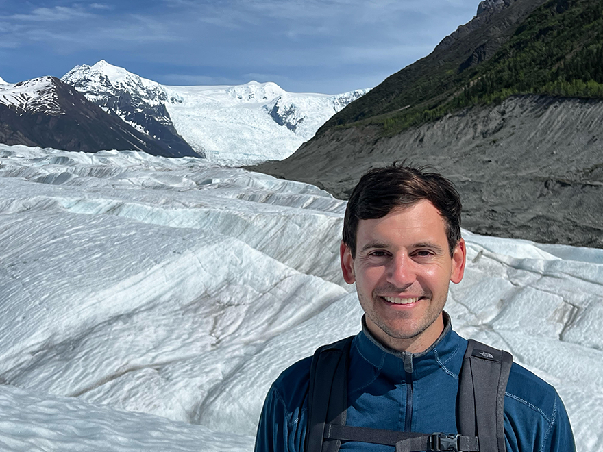 David Rounce on a glacier