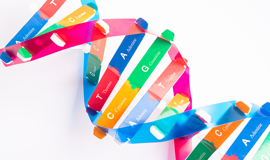 illustration of DNA using words