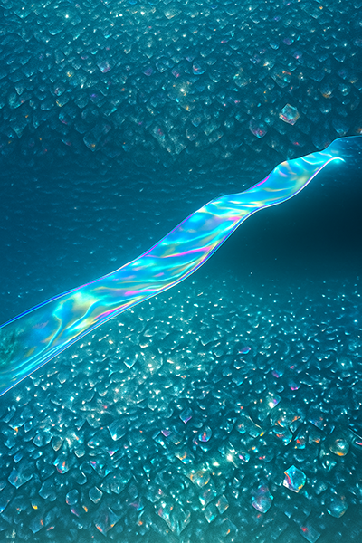 Activated polymer layer, which in comparison to the first image in the slideshow, is shown here with two waves