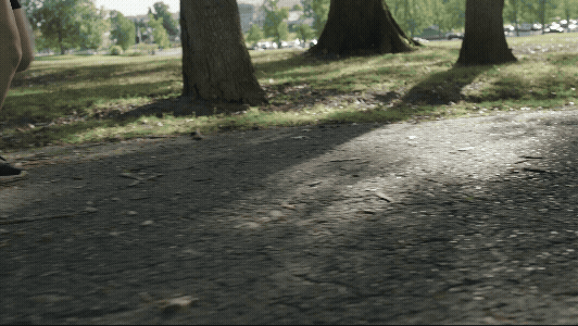 gif of person running with sensors on the legs