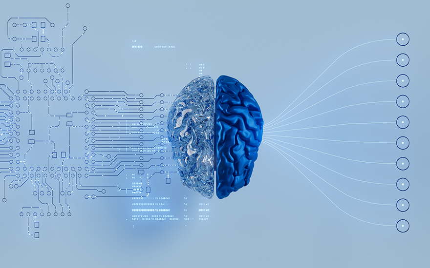 graphic with electrodes running to brain