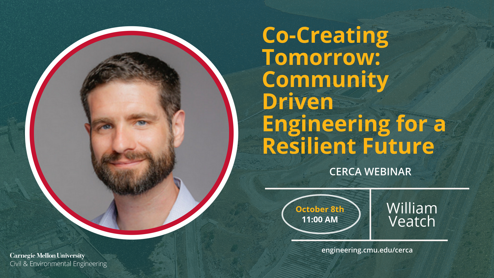 Graphic with William Veatch's headshot