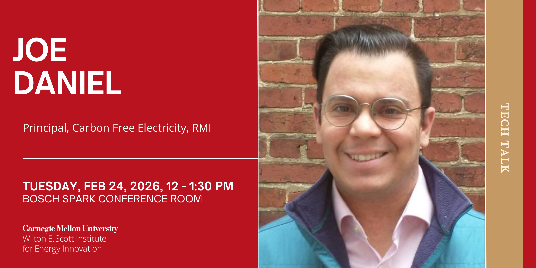 Graphic showing event details of Tech Talk event