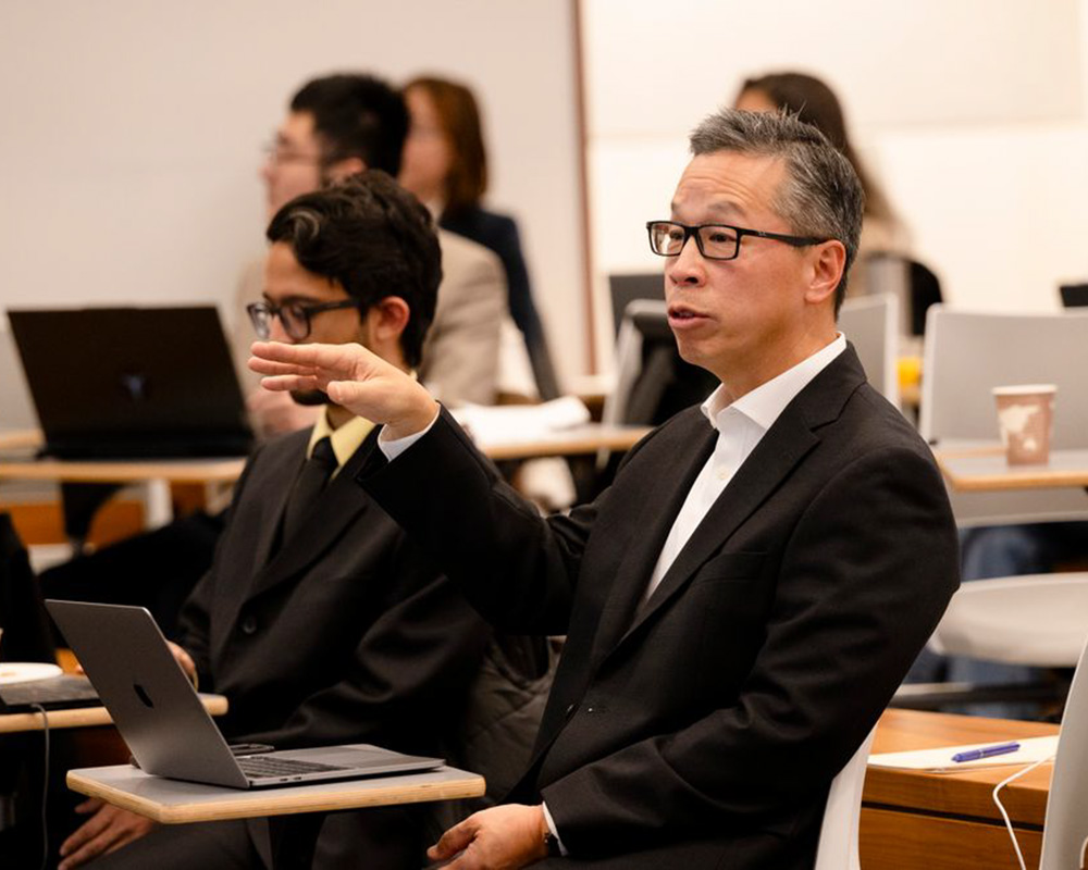 Phillip Yu speaks during lecture