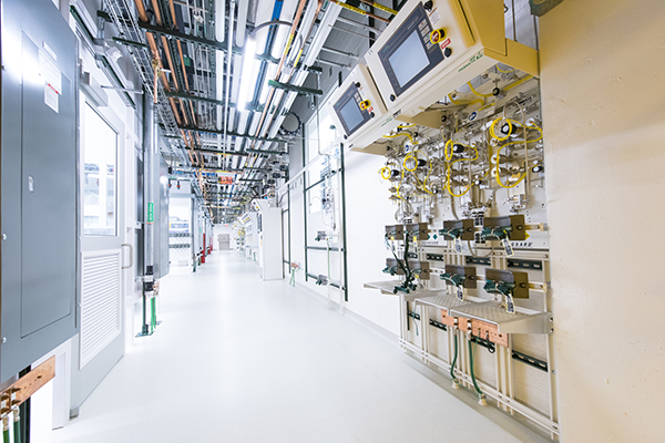 A hallway in the nanotech lab