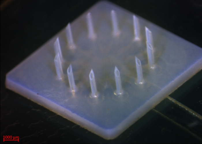 Hollow microneedle arrays for biofluid sampling