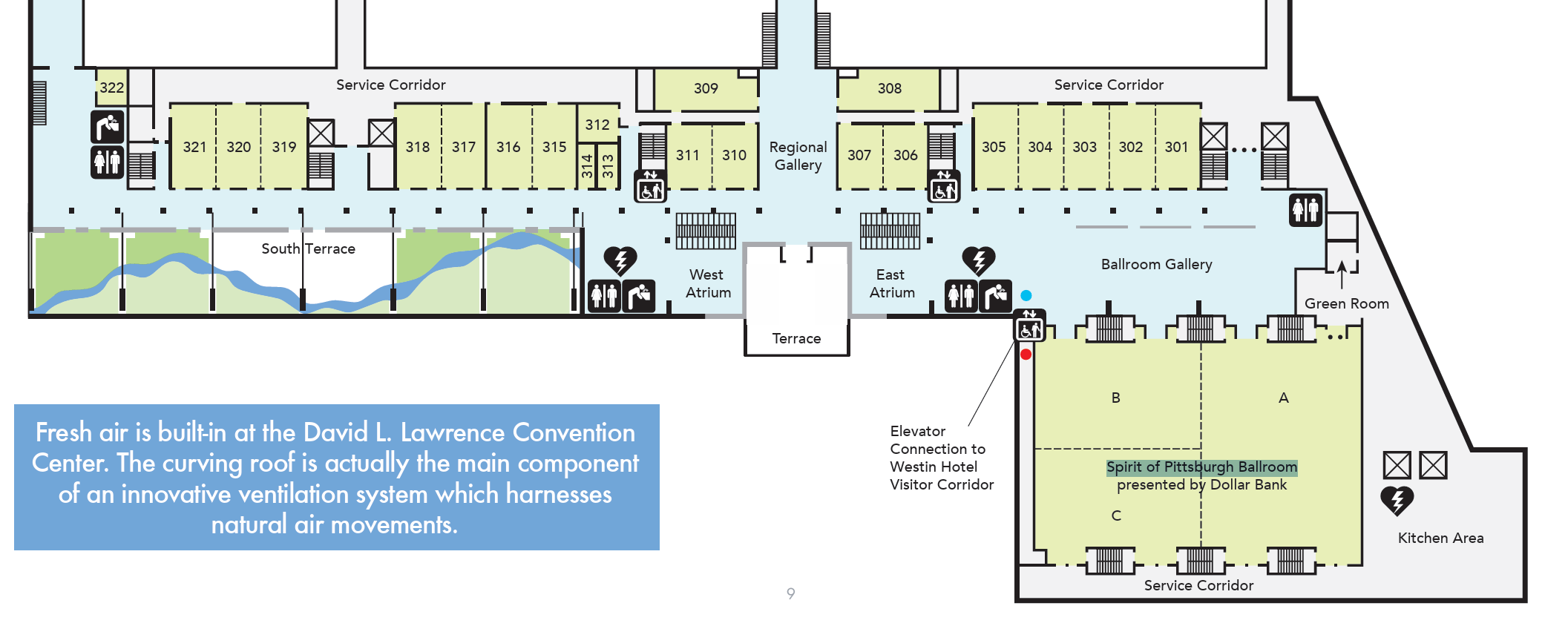Floor Plan of the David L. Lawrence Convention Center